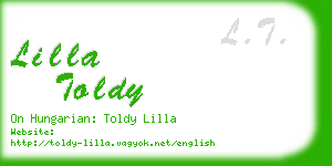 lilla toldy business card